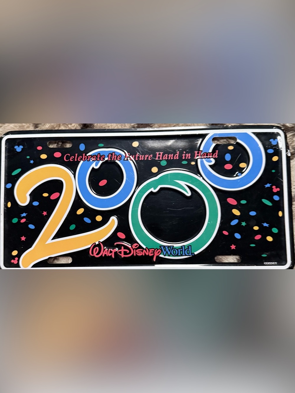 Walt Disney World 2000 License Plate Frame - Colorful Celebration